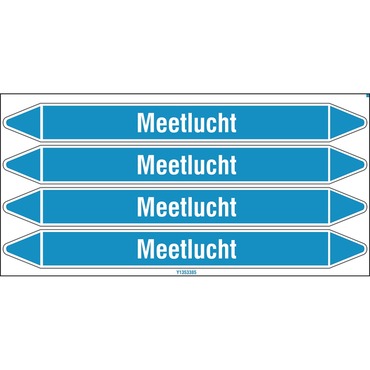 Pipe marker "Meetlucht", 26x250mm - 4 pc/card